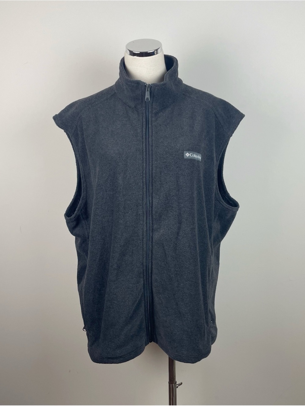 Columbia Sportswear Company Gray Full Zip Fleece Vest Men XL